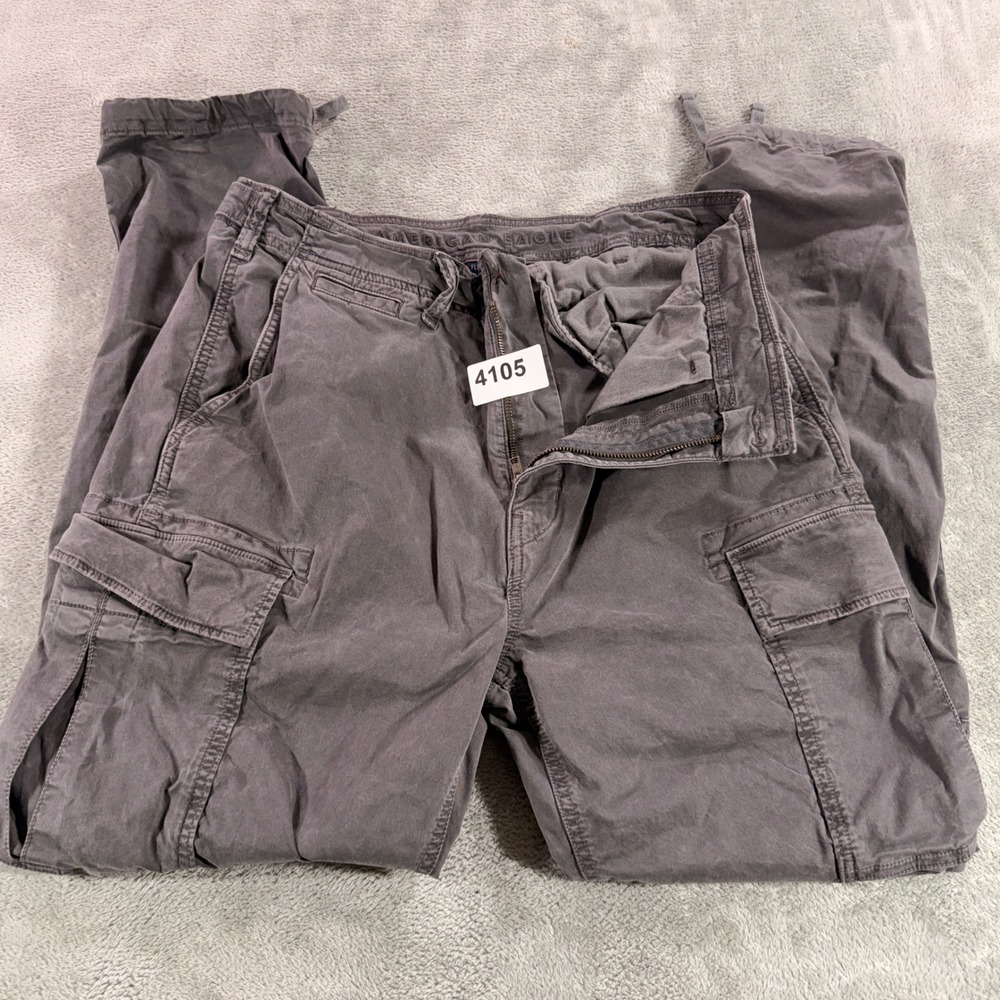 American Eagle Cargo Pants Mens 32x34 Gray Next Level Flex Utility Drawstring